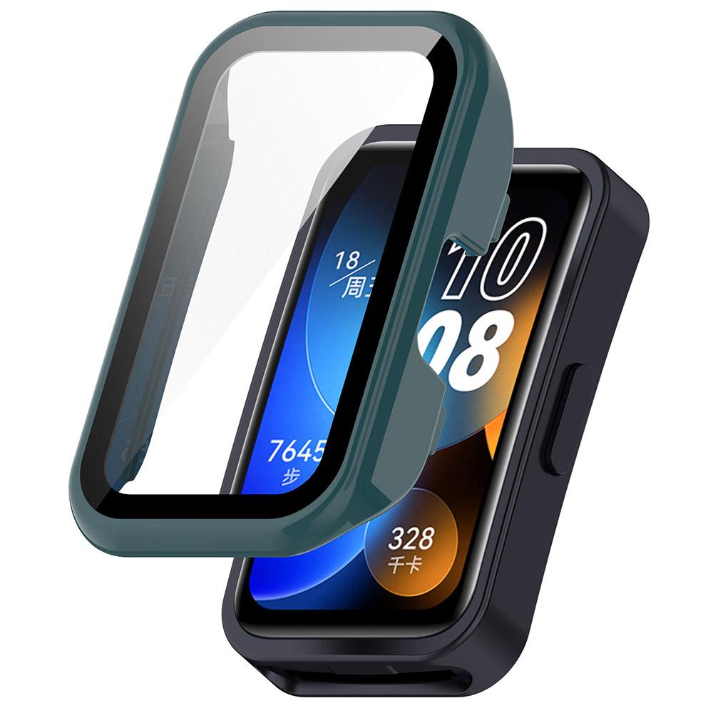 PC+Tempered Glass Protective Case For Huawei Band 8 Full Screen Protector Shell Frame Bumper