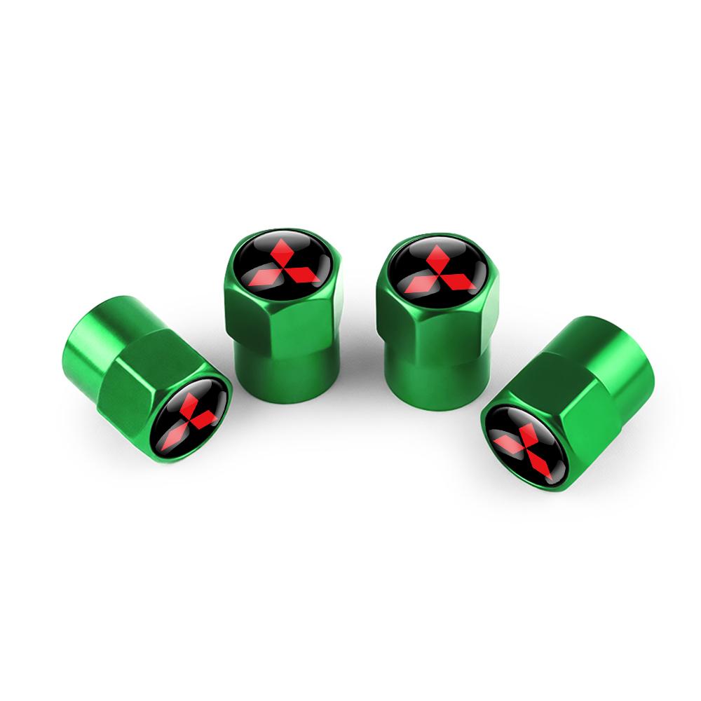 4Pcs Metal Alloy Wheel Tire Valve Caps Accessories For Mitsubishi 9 Ralliart X EX ASX L200 Colt Outlander Pajero Lancer Eclipse MK3