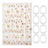 1 Set Shower Curtain Easy Installation Shower Partition Tear-resistant Waterproof Bathtub Curtain for Home Bathroom