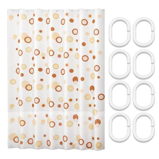 1 Set Shower Curtain Easy Installation Shower Partition Tear-resistant Waterproof Bathtub Curtain for Home Bathroom