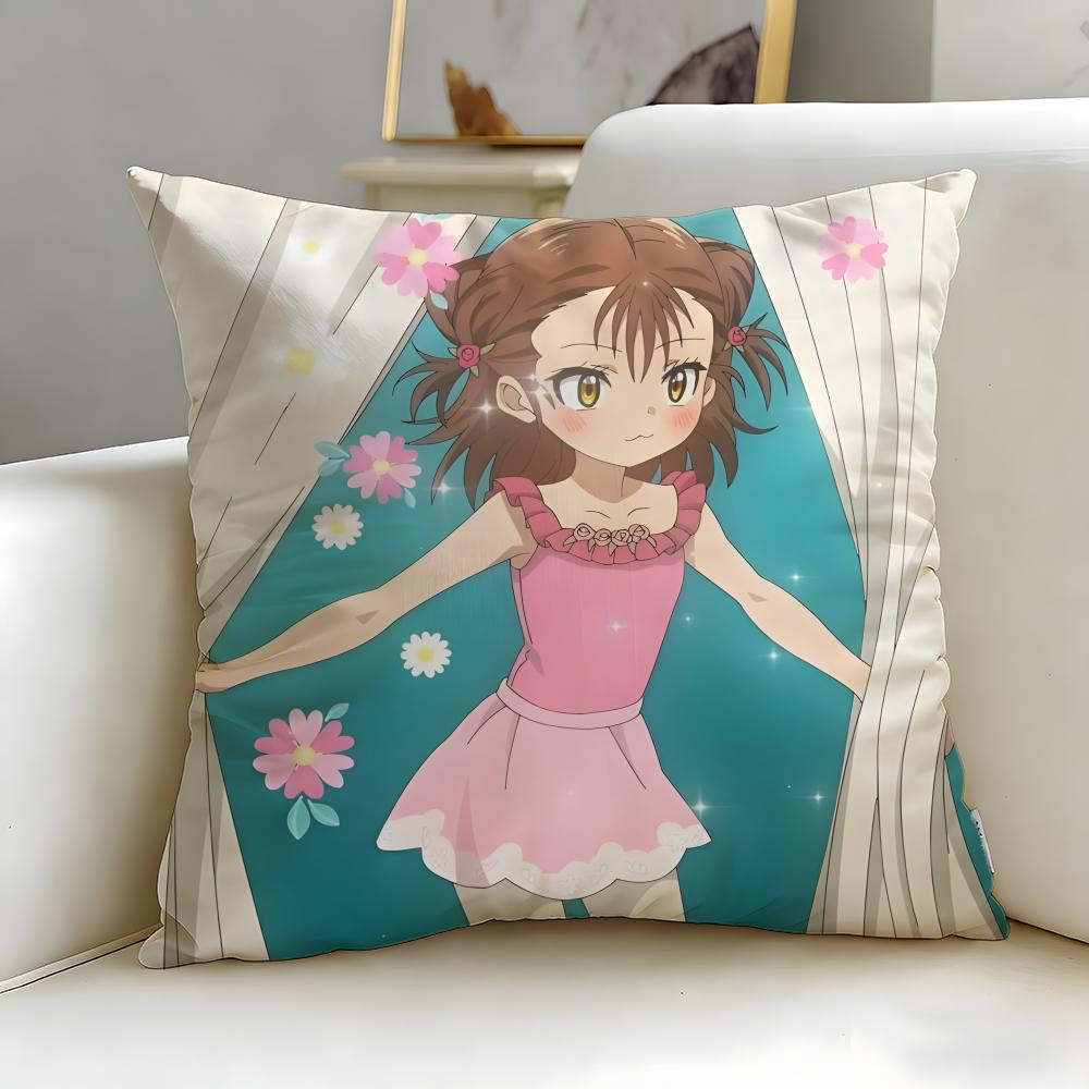 popular anime Medalist Cushion Cover Soft  EasyWash Pillow Case  Versatile for Couch Bed Travel and Office