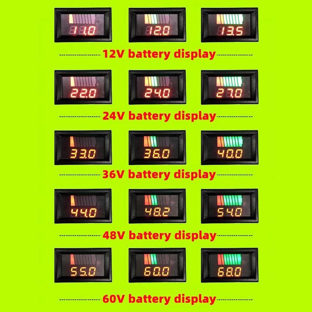 Charge Level Indicator Lithium Battery Capacity Meter Battery Tester 12V 24V 36V 48V 60V 72V