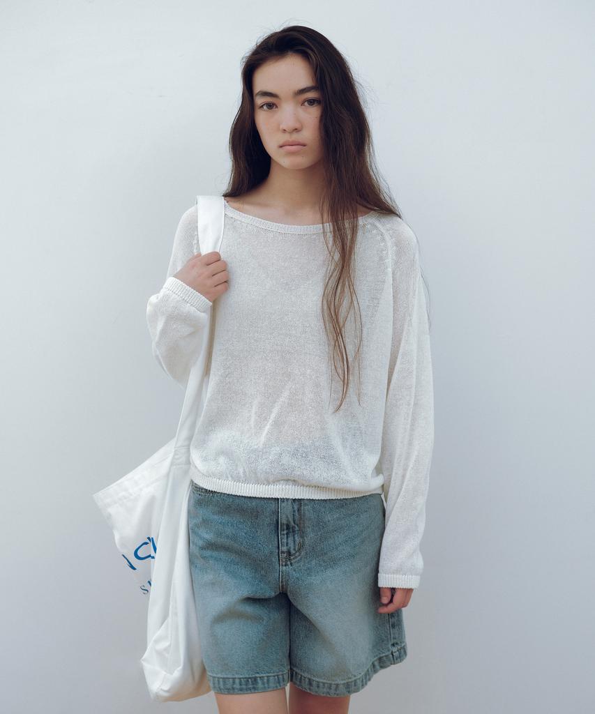 Yulago Loose Linen Boatneck Knit