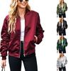 Bomber Jacket Dámské bundy na zip Ležérní bundy Kabát Oversized s kapsami Podzimní oblečení