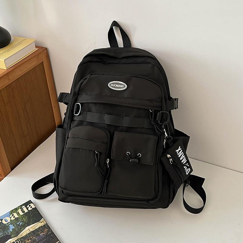 Schoolbag Japanese Harajuku Retro Tooling Schoolbag, Junior High School Student Large-capacity Backpack Male Tide Ins Campus Style Backpack Female