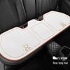 Cartoon Bear Jacquard Linen Car Seat Cushion - Breathable, Universal Fit