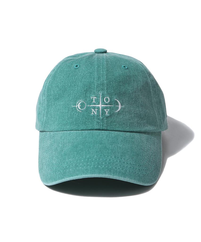 Tonilolenseu Tony Symbol Embroidered Pigment Ball Cap Vintage Green