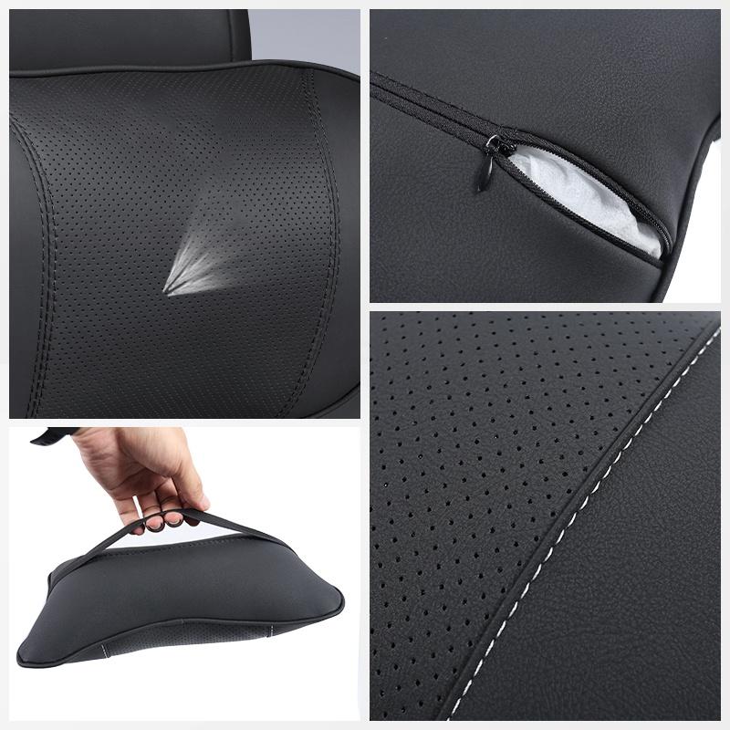 1Pcs Car Seat Headrest Auto Logo Neck Pillow For Alfa Romeo 156 159 147 4C 8C 166 Giulia Giulietta Mito Stelvio Spider GT Tonale