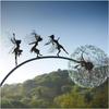 Púpava Záhradná víla Dekorácia Koliesko Kovový škriatok Silueta Ornament na dvor Art Decor Trávnik Krajina Socha Dekorácia