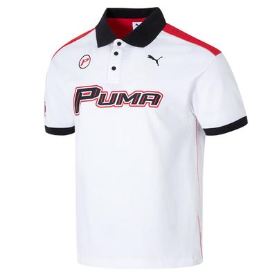 Sportos Alkalmi Színblokkos Póló Rövid Ujjú Póló Unisex Felsők Fehér 633644-02