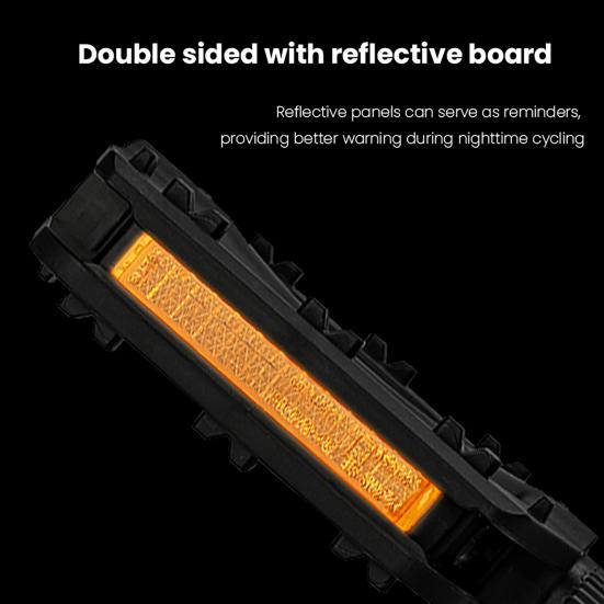 2Pcs Bike Pedal Universal Lightweight Left Right Mountain Road Folding Bicycle Flat Pedal Platform Bike Replacement Accessories