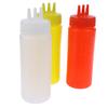 3 Hole Squeeze Bottle Sauce Vinegar Oil Ketchup Gravy Cruet Condiment Dispenser