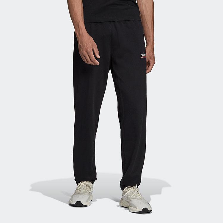 adidas Originals Trefoil Effen Wijde Joggingbroek Heren Onderkleding Zwart HF4771