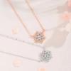 Snowflake Zircon Necklace, Women's Simple Niche Design, High-end Light Luxury Pendant, Collarbone Chain, Gift Jewelry for Girlfriend