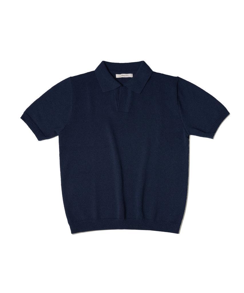 HALBKREIS LAYOUT T20015 Boucle Collar Knit_Navy
