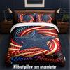 American Patriotic Theme Custom Text Or Name 3Pcs Bedding Set,1 Flat Sheet & 2 Pillowcases Personalized Home Bedding