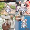 1 pièce Nouveau pendent de lapin mignon pour les fêtes, pendent de décoration de voiture, pendent de Pâques, convient pour la décoration de Pâques et de fête, pendent de sac