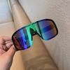 Outdoor-Sport Radfahren Silber Brille Bergsteigen Nacht Reiten Sonnenbrille Einteilige Augenschutz Winddichte Brille Sonnenbrille Männer und Frauen