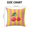 Sunset Cherry Square Jacquard Pillow Cover for Sofa Office Waist Cushion Cover Home Decorative Pillowcase