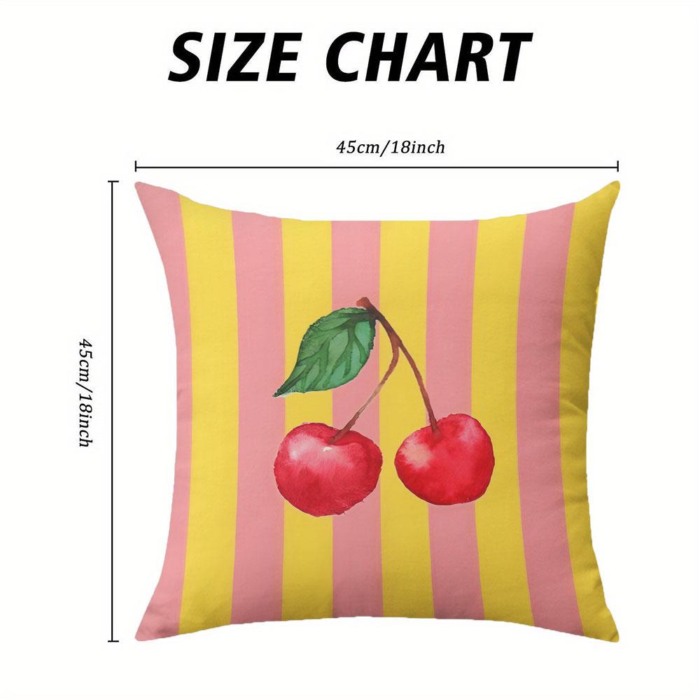 Sunset Cherry Square Jacquard Pillow Cover for Sofa Office Waist Cushion Cover Home Decorative Pillowcase