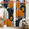 2 Stück, 2D-FLACHDRUCK Vorhänge (Ohne Stange) Geometrischer Fluss(1) Feiertag Halloween Weihnachten Bedruckte Vorhänge Vielseitiges Polyester