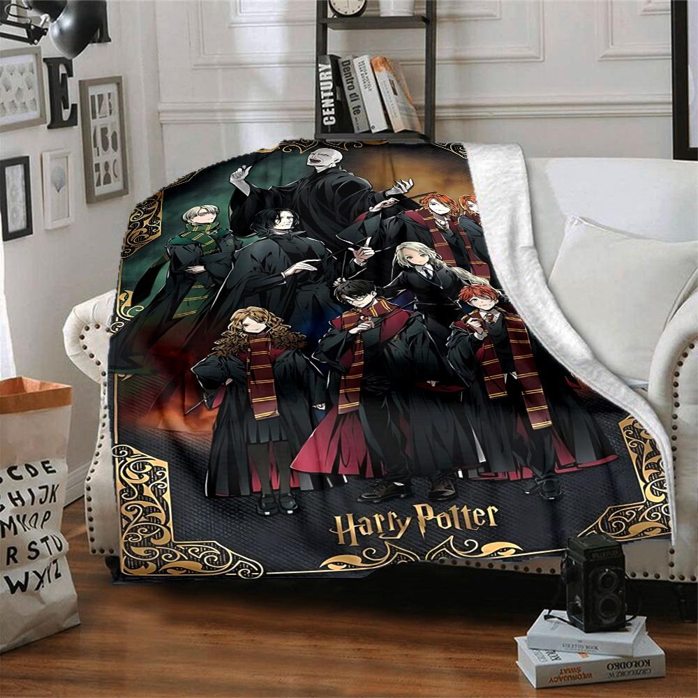 1 stuks Harry Potter, Zweinstein Deken Lichtgewicht Flanellen Plaid Voor Bank, Bed, Reizen, Kamperen, Woonkamer, Kantoor, Bank, Stoel, En Bed