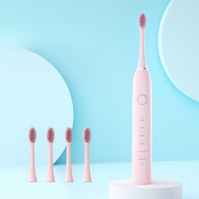 New Electric Toothbrush, Rechargeable Male and Female Students, Adult Soft-bristled Waterproof Sonic Vibration, Household Couple Toothbrush