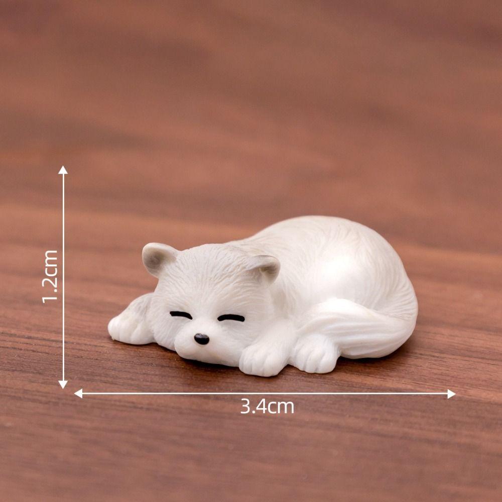 New Cute Cartoon Puppy Statue Resin Car Ornament Miniature Dog Figurines Home Decorations DIY Crafts Mini Animals Figurine