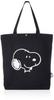Canvas Tote Bag 6009P Face Black [Siffle] Women's PN110.Snoopy