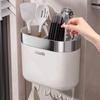 Chopsticks Storage Box Wall Mounted Cylinder Kitchen Spoon Storage Rack Fast Cage Drain Household Hole Free