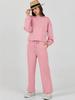 European & American Autumn/Winter Women's Casual Solid Color Sweatshirt & Long Pants Set