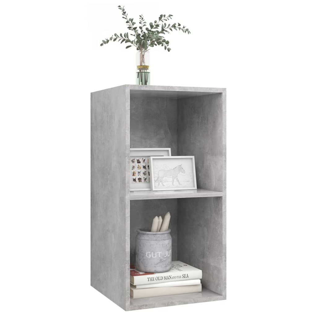 Wall Mounted TV Cabinet Concrete Grey 37 X 37 X 72 Cm Engineered Wood