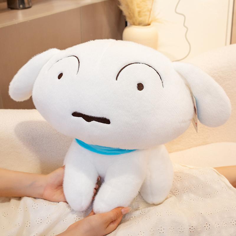 22/30/40cm Nohara Shiro Sitting White Dog Plushies Stuffed Animal Puppy Plush Toy Soft Cuddly Doll Gifts