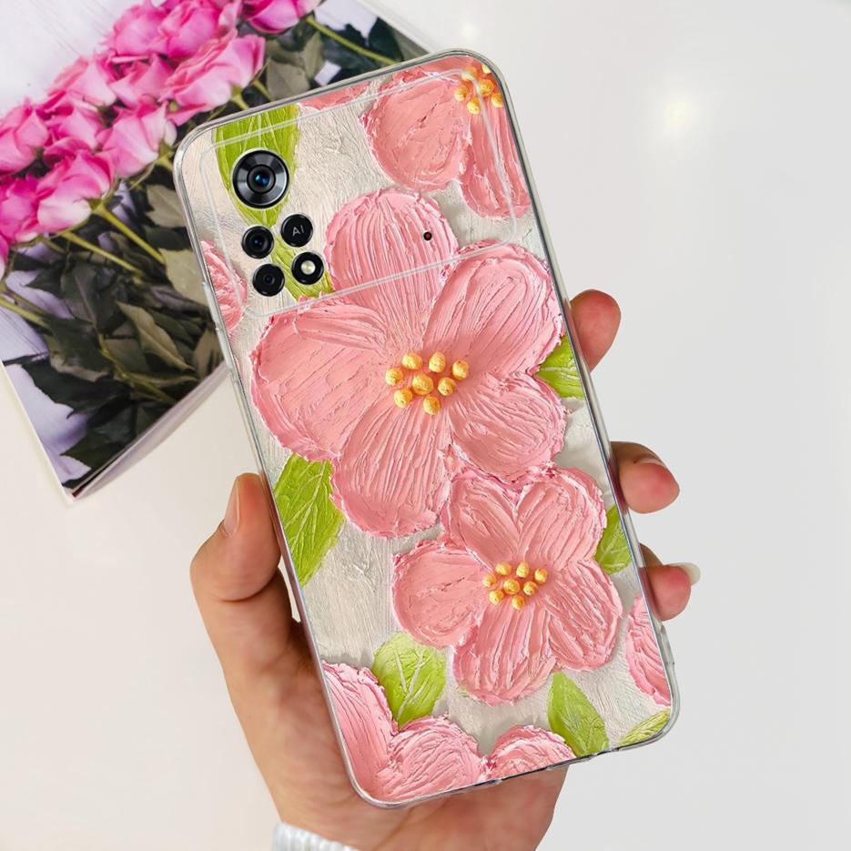 Xiaomi Poco X4 Pro 5G tokhoz Stílusos Festett Borítás Puha Szilikon Telefon Tok Xiaomi Poco M4 Pro 5G M4Pro X4Pro Tokokhoz
