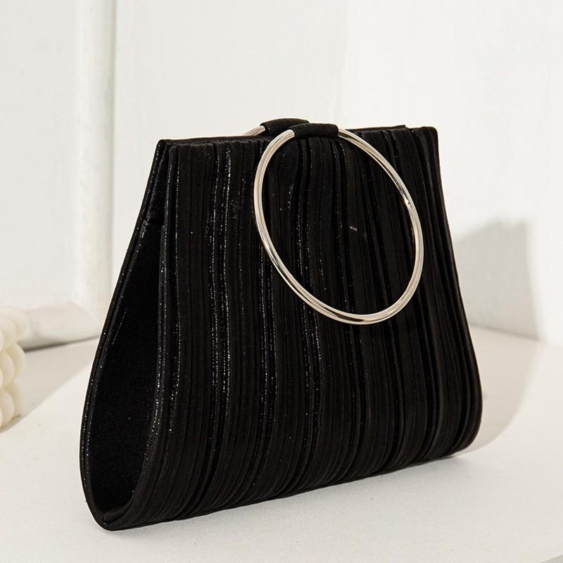 Womens Elegant Pu Evening Bag With Wrinkled Texture And Crossbody Style For Night Events