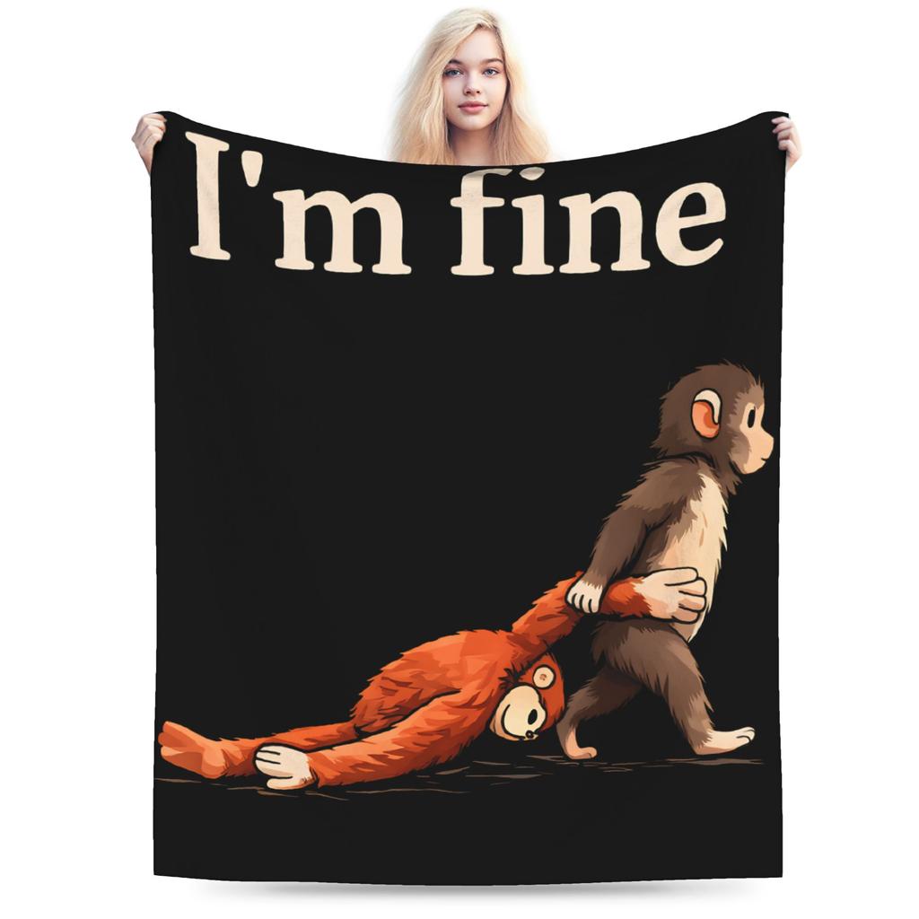 Punch Monkey Blankets Quality Soft Comfy Bedding Throws Winter Travel Car Living Room Pattern Bedspread