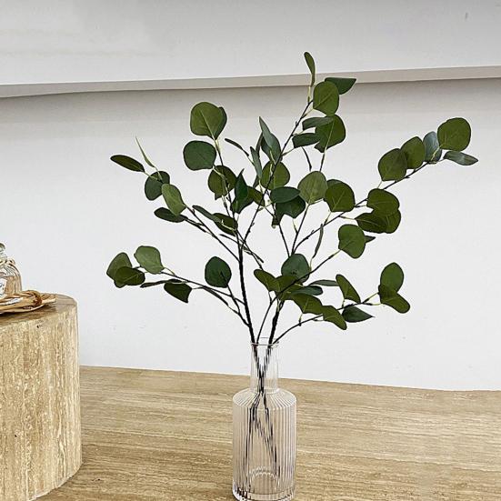 Artificial Eucalyptus Leaves Stems 35" Tall Faux Eucalyptus Leaf Branches for Wedding Party Decor Vase Floral Arrangement Home Table Centerpiece