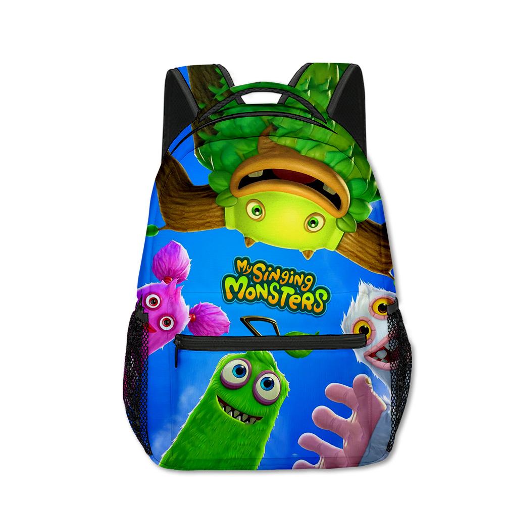 Luxury Novelty my singing monsters student Bookbag Notebook Backpacks 3D Print Oxford Waterproof Boys/Girls Travel Backpacks