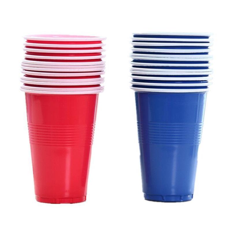 Drinking Game Set Beer Pong Bar Game Toy for W/ 24 Reusable Cups 24 Pingpong Balls for Bars Men Women Desktop Board Game