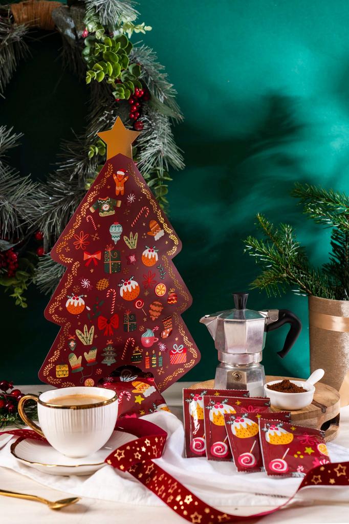 Kalendarz Adwentowy Z Kawą Mieloną Arabica Choinka Prezent Green Touch