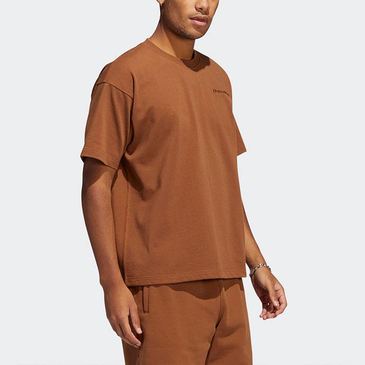 adidas X Pharrell Williams Basics Tee Brown Unisex Tops HF9956