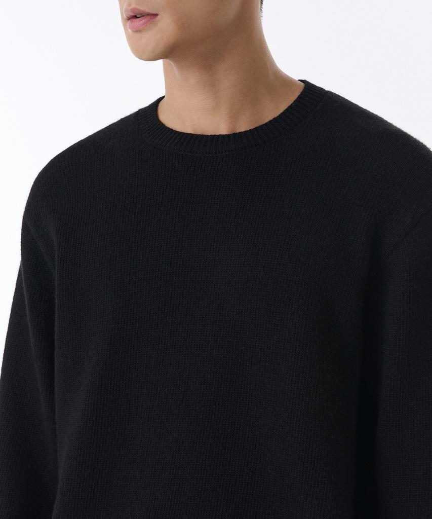 MUSINSA STANDARD Essential Crew Neck Knit [Black]