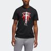 adidas McGrady Basketball Sport Rundhals Bedrucktes Kurzarm-T-Shirt Herren Tops Schwarz DU6437