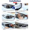Car Headlight Protective Film for B-MW 5 Series F10 F11 Touring Car Headlight Protective Film Smoked Black Tint Wrap Vinyl