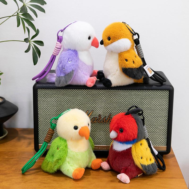 Parrot Plush Keychain With Soft Short Plush For Bag Decor And Gift