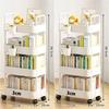 Bücherregal-Aufbewahrungswagen, mobiler Küchen-Organizer-Wagen mit Rädern, mehrschichtige Badezimmerregale, Haushalts-Snack-Aufbewahrungsregal