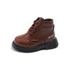 Children's Boot for Boy British Style Toddlers Black Brown Short Boots Non-slip Leather Kids Fashion Causal Girls Ankle Boots