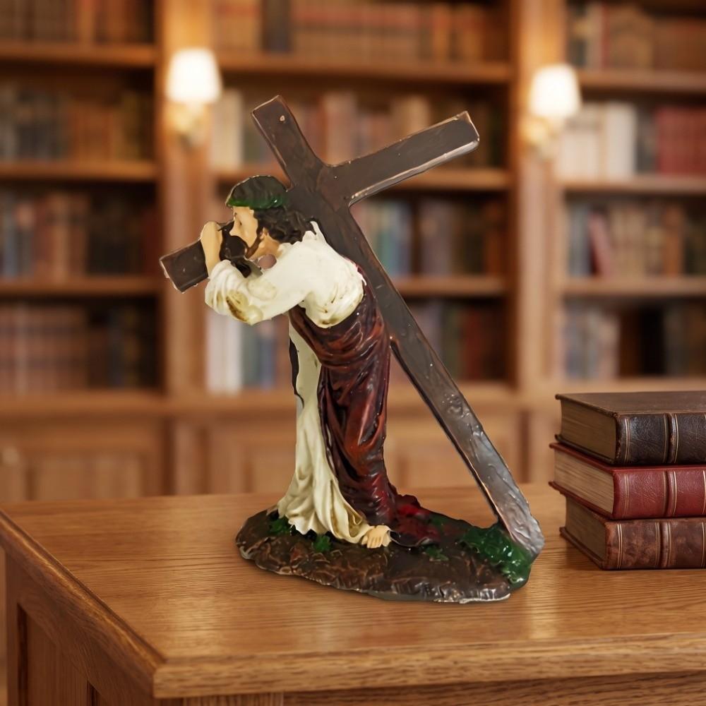 4.33x1.97x4.72in Car Carry Cross Desktop Figurine Living Room Shelf Ornament