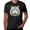 White Tiger T-Shirt Boys Animal Print Cute Tops Customizeds Mens Graphic T-shirts Big and Tall
