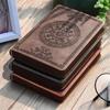 Mini Libreta de Bolsillo Tipo A6 Estilo Retro Linda Compacta Portátil Tapa Dura Cuero PU Libreta Suministros Escolares Oficina Diario